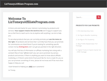 Tablet Screenshot of liztomeysaffiliateprogram.com